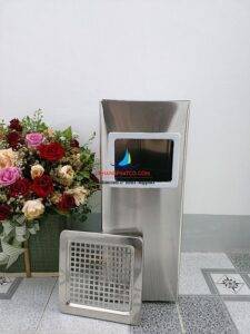 Thùng rác gạt tàn vuông inox A90-D