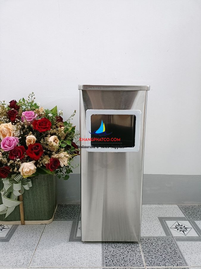 Thùng rác gạt tàn vuông inox A90-D Thung rac gat tan vuong inox A90 D 3 600x800 - Thùng rác gạt tàn vuông inox A90-D
