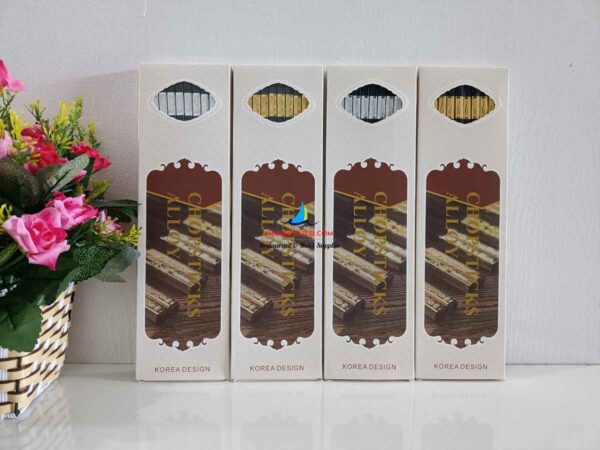 Đũa đầu vuông hoa văn bạc J20-15