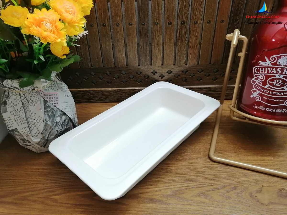 Khay GN sứ 1/3 126566 Khay GN su 1 3 126566 .2 600x450 - Khay GN sứ 1/3 126566