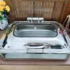 Nồi hâm buffet chữ nhật có khung chân DCL816L-2