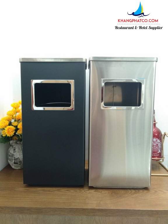 Thung rac gat tan CN inox A43 A va A43 B 005 .2 - Đơn vị cung cấp thiết bị tiền sảnh uy t&iacute;n ở HCM