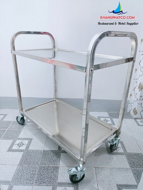 Xe day inox 2 tang trung S1002 2 - Địa chỉ mua xe đẩy thức ăn inox uy t&iacute;n