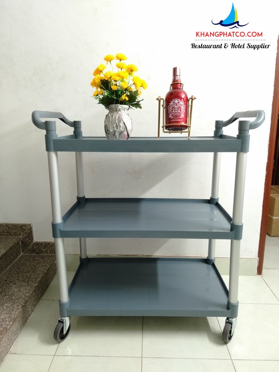 5 loại xe đẩy thức ăn nhà hàng cực sang chảnh mà bạn nên biết Xe phuc vu 3 tang xam L 010 .1 1 - 5 loại xe đẩy thức ăn nhà hàng cực sang chảnh mà bạn nên biết
