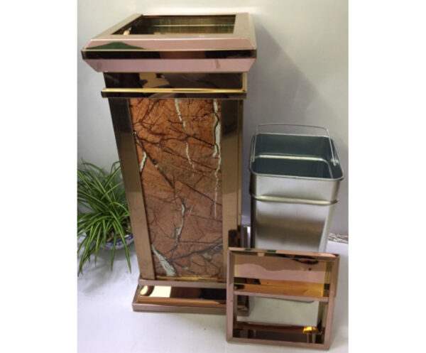 Thùng rác lễ tân số 3 màu hồng