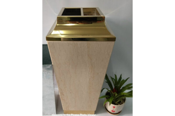 Thùng rác lễ tân số 5 màu vàng