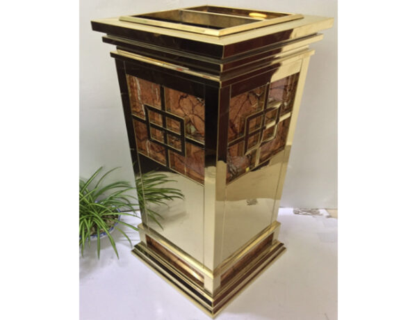 Thùng rác lễ tân số 7 màu vàng