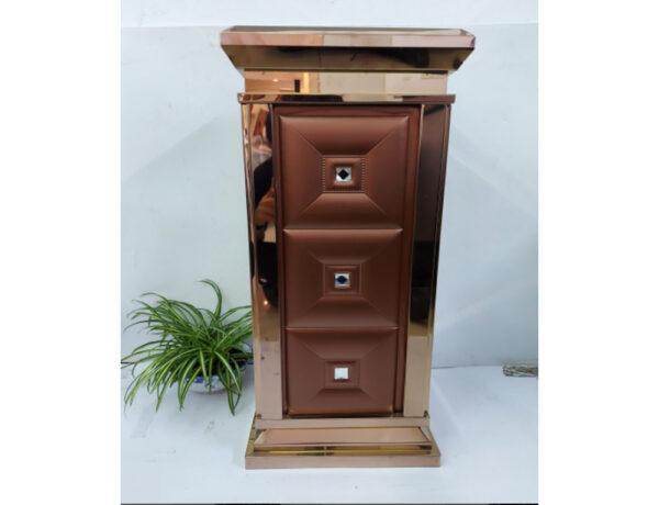 Thùng rác vân đá hoa cương bọc da số 4