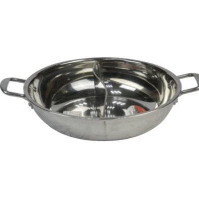 Nồi lẩu inox 2 ngăn dày, size 28cm